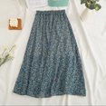 thumbnail image 1 of PNTUTB Women's Casual Fashion Commuter Lightweight Breathable Loose Elastic Waist Chiffon Floral Print Skirt, 1 of 6