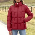 thumbnail image 1 of PNTUTB Women's Casual Fashion Solid Color Fall/Winter Warm Zipper Pocket Long Sleeved Comfort Coat, 1 of 6