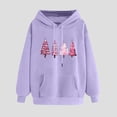 thumbnail image 1 of PNTUTB Women's Casual Long Sleeve Hoodies Fashion Christmas Print Drawstring Pullover Sweatshirts with Pocket, 1 of 6