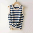 thumbnail image 1 of PNTUTB Women's Casual Oversize Round Neck Hooded Summer Striped Knit Sleeveless Tank Loose Tank Tops Basic Tees, 1 of 4
