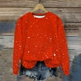 thumbnail image 1 of PNTUTB Women's Casual Oversized Crewneck Long Sleeve Fashionable Shimmering Print Pullover Sweatshirt, 1 of 6