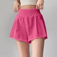 thumbnail image 1 of PNTUTB Women's Casual Solid-Color Shorts,Elastic Waistband Side Pleats Loose Comfortable Shorts for Yoga Fitness and Sports, 1 of 6