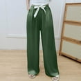 thumbnail image 1 of PNTUTB Women's Fashion Casual Solid Color Pocket Elastic Waist Comfortable Wide Leg Pants, 1 of 5
