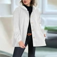 thumbnail image 1 of PNTUTB Women's Fashion Corduroy Solid Color Long Sleeve Button Hooded Casual Loose Comfort Coats with Pockets, 1 of 6