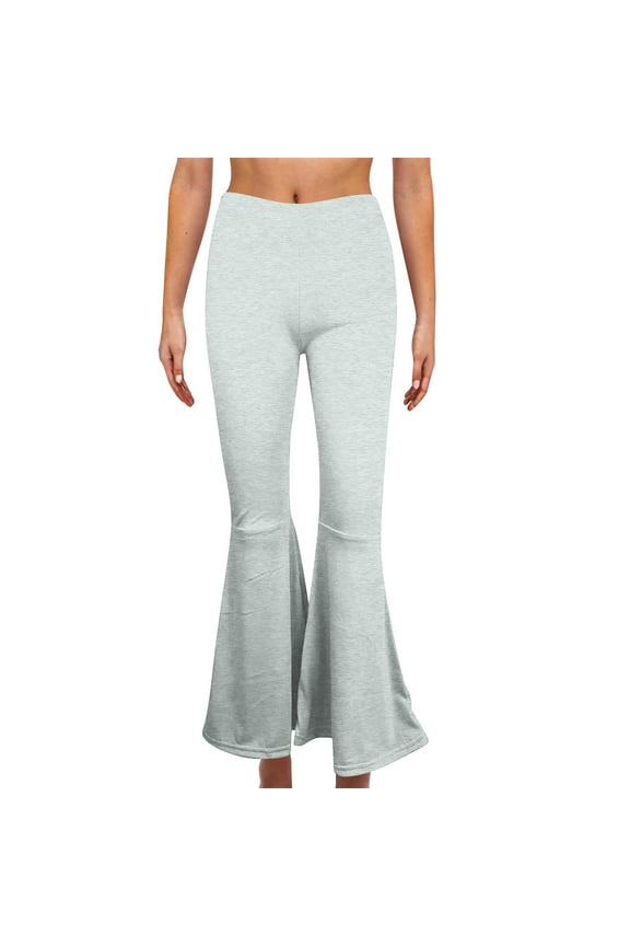 Women's Fashion Print Basic Loose Tight Wrap Hip Micro Flare Pants Comfortable Yoga Pants