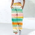 thumbnail image 1 of PNTUTB Women's Fashion Printed Casual Loose Elastic Waist Drawstring Athletic Cuffed Pants with Pockets, 1 of 6