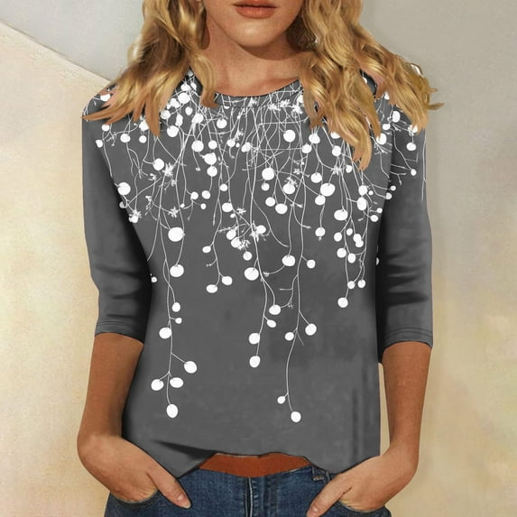 PNTUTB Women's Fashion Round-Neck Short Sleeved Printed Pullover Dress