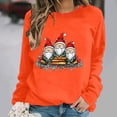 thumbnail image 1 of PNTUTB Women's Fashion Santa Claus Pattern Print Casual Crewneck Long Sleeve Loose Pullover Hoodless Sweatshirt, 1 of 6