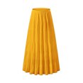thumbnail image 1 of PNTUTB Women's Fashion Solid Color Pleated Lightweight Breathable Flowy Casual Loose Elastic Waist Skirt, 1 of 6