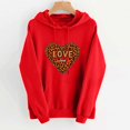 thumbnail image 1 of PNTUTB Women's Fashion Valentine's Day Print Hoodie Pullover Long Sleeved Hooded Drawstring Comfort Loose Sweatshirt with Pocket, 1 of 6