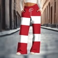 thumbnail image 1 of PNTUTB Women's Fashionable Color Block Elastic Waist Drawstring Pocket Casual Relaxed Comfortable Pants, 1 of 6