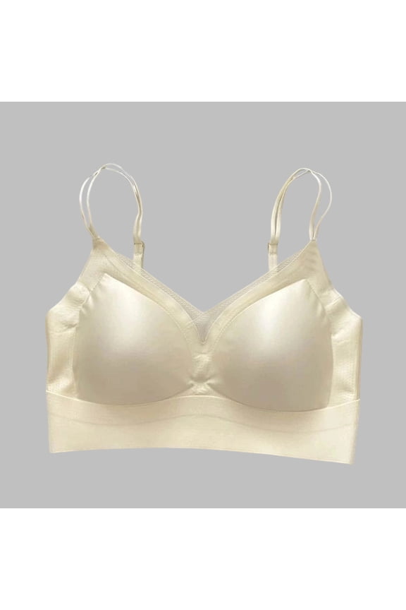 Women's Full-Cup Bra,Inclusive Design Lightweight Breathable Wire-Free Lingerie Zero-Restriction Airy Feel Seamless Underwear