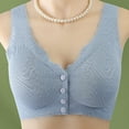 thumbnail image 1 of PNTUTB Women's Lace Pattern Plus Size Bra Wire-Free Seamless Front-Closure Lightweight Gathering Style Breathable Comfort Bra, 1 of 6
