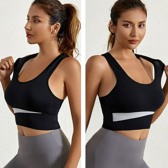 PNTUTB Women's Lift & Shape Support Sports Bra Shock Absorbing Running Bra Backless Wrap Around Outerwear Bra