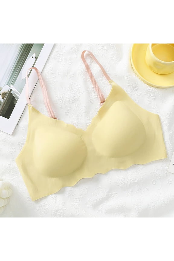 Women's Lightweight Breathable Full Coverage Bra One-Piece Seamless Invisible No-Rolling Edge Cloud-Soft Comfort Bra