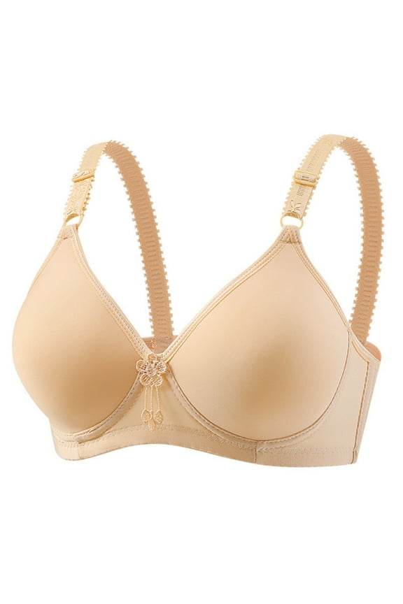 Women's Lightweight Cup Bra,Soft Comfortable Breathable Wire-Free Zero Restriction Adjustable Straps Push-Up Bra