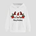 thumbnail image 1 of PNTUTB Women's Merry Christmas Letter Print Hooded Drawstring Pullover Casual Long Sleeve Loose Sweatshirts with Pocket, 1 of 6