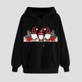 thumbnail image 1 of PNTUTB Women's Merry Christmas Letter Print Hooded Drawstring Pullover Casual Long Sleeve Loose Sweatshirts with Pocket, 1 of 6