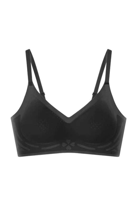 Women's Nude-Feel Bra,Solid Color Everyday Comfortable Push-Up Bra Adjustable Straps Wire-Free Seamless Bra