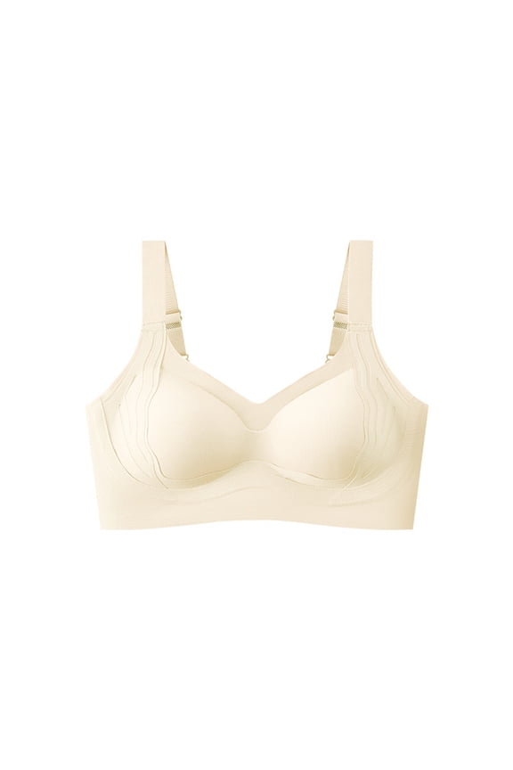 Women's One-Piece Seamless Bra with Adjustable Straps Wire-Free Design Zero Restriction Lift and Support Anti-Sagging