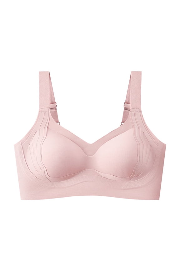Women's One-Piece Seamless Bra with Adjustable Straps Wire-Free Design Zero Restriction Lift and Support Anti-Sagging