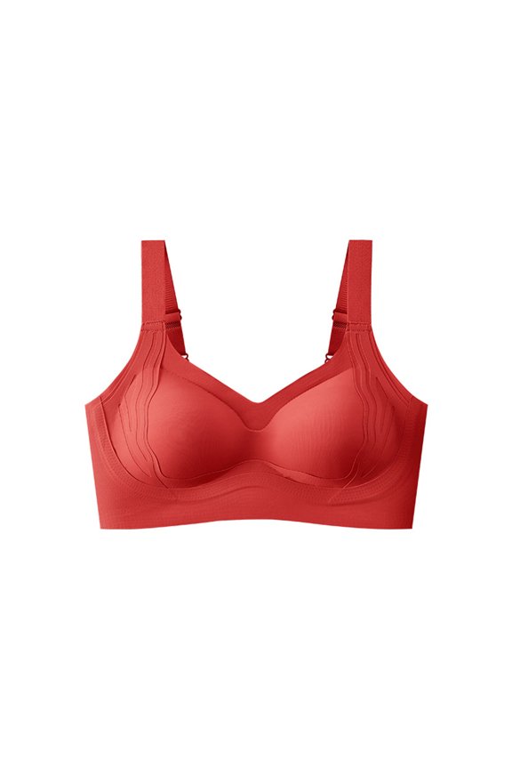 Women's One-Piece Seamless Bra with Adjustable Straps Wire-Free Design Zero Restriction Lift and Support Anti-Sagging