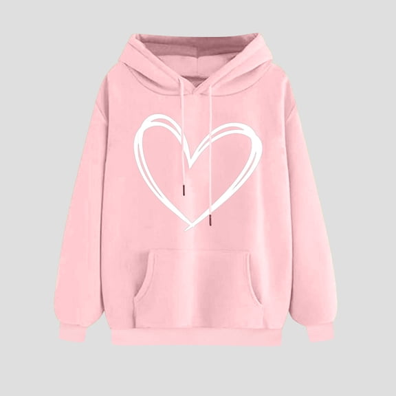 PNTUTB Women's Print Casual Winter Warm Hoodie Pullover Long Sleeved Comfortable Basic Sweatshirt