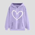 thumbnail image 1 of PNTUTB Women's Print Casual Winter Warm Hoodie Pullover Long Sleeved Comfortable Basic Sweatshirt, 1 of 6