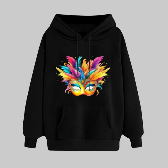 PNTUTB Women's Print Fashion Casual Hoodie Comfortable Sweatshirt Winter Long Sleeved Pullover