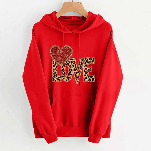 PNTUTB Women's Print Fashionable Winter Hoodie Round Neck Pullover Long Sleeved Comfortable Sweatshirt