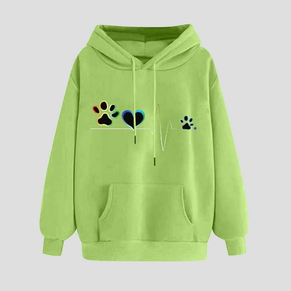 PNTUTB Women's Print Winter Hoodie Pullover Fashion Round Neck Long Sleeved Comfortable Sweatshirt