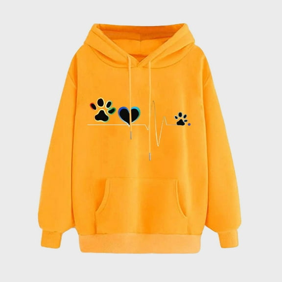 PNTUTB Women's Print Winter Hoodie Pullover Fashion Round Neck Long Sleeved Comfortable Sweatshirt