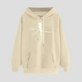 thumbnail image 1 of PNTUTB Women's Print Winter Hoodie Pullover Loose Basic Round Neck Long Sleeved Comfortable Sweatshirt, 1 of 6