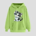 thumbnail image 1 of PNTUTB Women's Print Winter Hoodie Pullover Round Neck Long Sleeved Comfortable Fashion Sweatshirt, 1 of 6