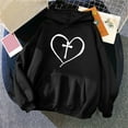 thumbnail image 1 of PNTUTB Women's Round Neck Print Loose Basic Winter Hoodie Pullover Long Sleeved Comfortable Sweatshirt, 1 of 5