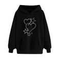 thumbnail image 1 of PNTUTB Women's Round Neck Print Winter Hoodie Fashionable Pullover Long Sleeved Comfortable Sweatshirt, 1 of 5