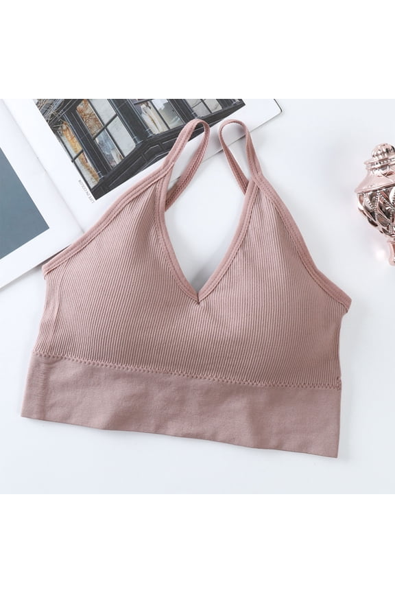 Women's Seamless Bra,Lightweight Breathable Wire-Free Zero Restriction Cross-Back Design for Beautiful Back View