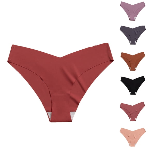 PNTUTB Women's Seamless Underwear Fashion Panties Solid-Color Lightweight Breathable Soft Comfortable Mid-Rise Waist Elastic Butt-Lifting Briefs