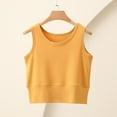 thumbnail image 1 of PNTUTB Women's Sleeveless Top,Fashionable Solid-Color Minimalist Versatile Casual Comfortable Round-Neck Cropped Tank Top, 1 of 6