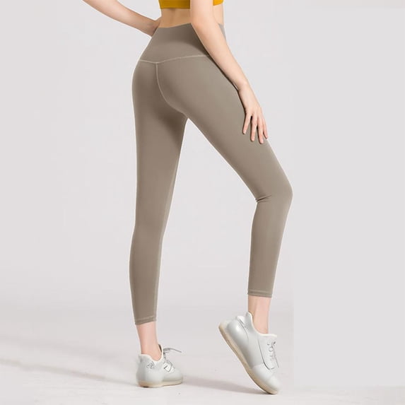 PNTUTB Women's Solid Color High Waist Hip Lift Elastic Comfortable Fitness Exercise Tight Long Pants