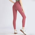 thumbnail image 1 of PNTUTB Women's Solid Color High Waist Hip Lift Elastic Comfortable Fitness Exercise Tight Long Pants, 1 of 6