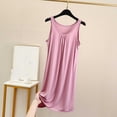 thumbnail image 1 of PNTUTB Women's Solid Color Plus Size Summer Lightweight Loose Round Neck Tank Top Casual Loungewear Nightgown, 1 of 6