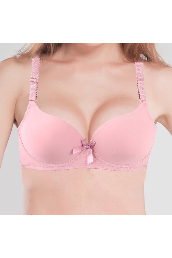Women's Solid Color Smooth Seamless Bra Wire-Free Zero Restriction Lightweight Cloud-Soft Comfortable Everyday Bra
