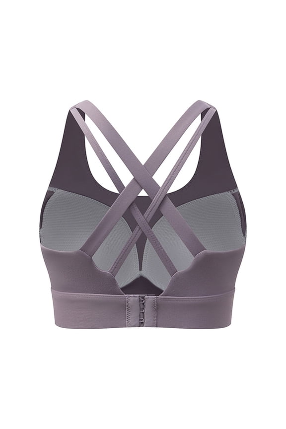 Women's Sports Bra Shock Absorbing Running Bra Backless Wrap-Around Bra Lifts and Supports the Bust