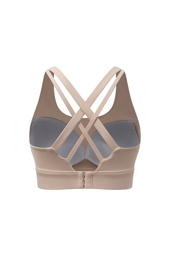 Women's Sports Bra Shock Absorbing Running Bra Backless Wrap-Around Bra Lifts and Supports the Bust