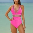 thumbnail image 1 of PNTUTB Women's Summer Fashion Solid Color Mesh Sheer Backless One Piece Swimsuit with Built-in Padded Cups, 1 of 6