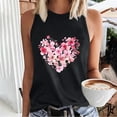 thumbnail image 1 of PNTUTB Women's Summer Sleeveless Regular Round Neck Printed Sleeveless Basic Tees Comfortable Blouses, 1 of 5