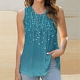 thumbnail image 1 of PNTUTB Women's Summer Versatile Fashion Print Casual Crew Neck Pullover Loose Comfortable Sleeveless Tops, 1 of 6
