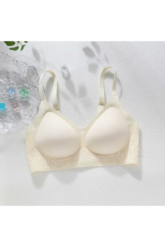 Women's Ultra-Thin Sheer Skin-Tone Seamless Bra Soft Comfortable Breathable Wire-Free Seamless Everyday Bra