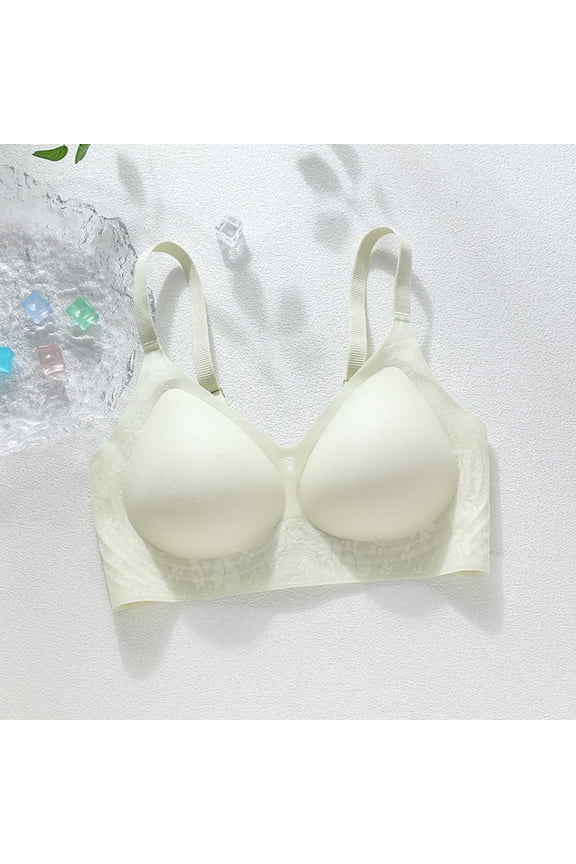 Women's Ultra-Thin Sheer Skin-Tone Seamless Bra Soft Comfortable Breathable Wire-Free Seamless Everyday Bra